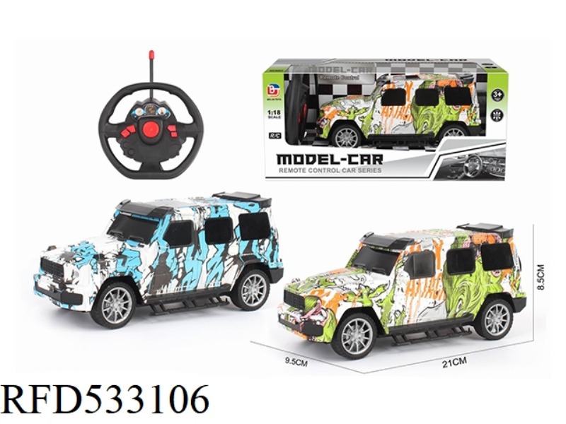 1:18 FOUR-CHANNEL REMOTE CONTROL CAR MERCEDES-BENZ GRAFFITI STEERING WHEEL (NOT INCLUDE)
