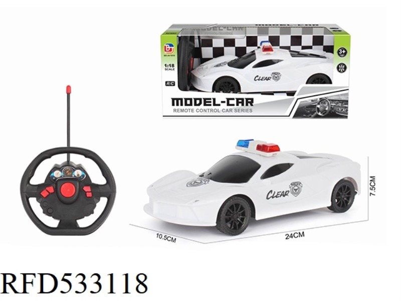 1:18 FOUR-CHANNEL REMOTE CONTROL CAR FERRARI POLICE STEERING WHEEL (NOT INCLUDE)