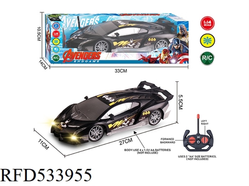 27MHZ 1:14 FOUR-PASS BAND HEADLIGHTS BATMAN LAMBORGHINI REMOTE CONTROL CAR(NOT INCLUDE)