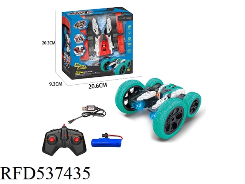2.4G REMOTE CONTROL ROTATING FLOWERING STUNT CAR WITH LIGHT (INCLUDING ELECTRICITY)