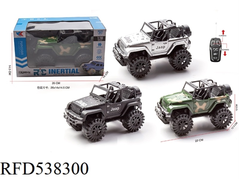 1:18 ERTONG JEEP SIMULATION REMOTE CONTROL CAR WITH FRONT LIGHT (NOT INCLUDED)