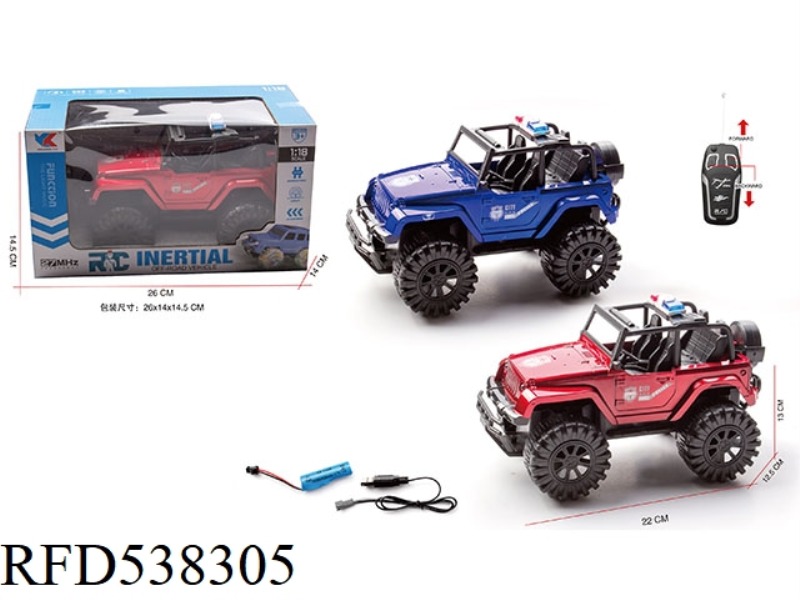 1:18 ERTONG JEEP REMOTE CONTROL POLICE CAR WITH FRONT LIGHT