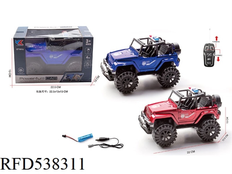1:18 ERTONG JEEP REMOTE CONTROL POLICE CAR WITH FRONT LIGHT