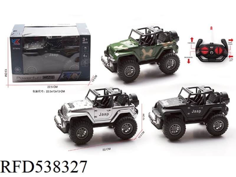 1:18 FOUR-CHANNEL JEEP SIMULATION REMOTE CONTROL CAR WITH FRONT LIGHT (NOT INCLUDED)