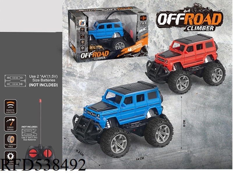 1:43 FOUR WAY LIGHT SIMULATION BIG G REMOTE CONTROL CAR