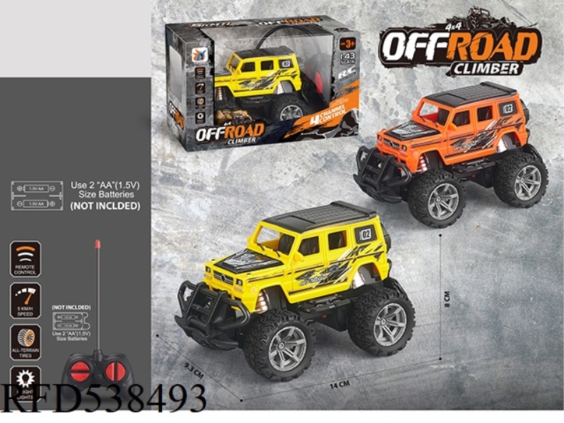 1:43 FOUR-CHANNEL LIGHT PAD PRINTING LARGE G REMOTE CONTROL CAR