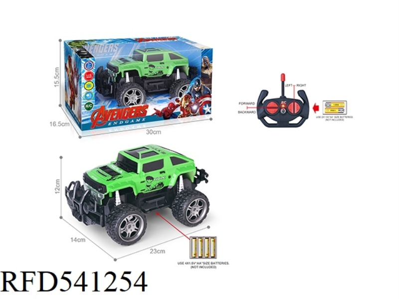 27MHZ 1:16 FOUR-PASS HEADLIGHTS OFF-ROAD REMOTE CONTROL VEHICLE (HULK HUMMER H3) DOES NOT INCLUDE EL
