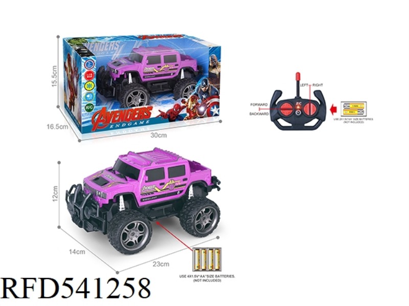 27MHZ 1:16 FOUR-PASS HEADLIGHTS OFF-ROAD REMOTE CONTROL VEHICLE (THANOS HUMMER HX) DOES NOT INCLUDE