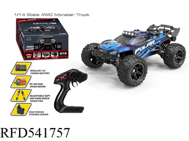 1:14 FULL SCALE HIGH SPEED BIGFOOT (TAIL WING) BLUE