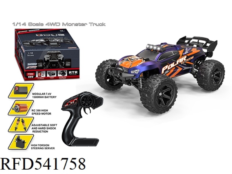 1:14 FULL SCALE HIGH SPEED BIGFOOT (TAIL WING) ORANGE