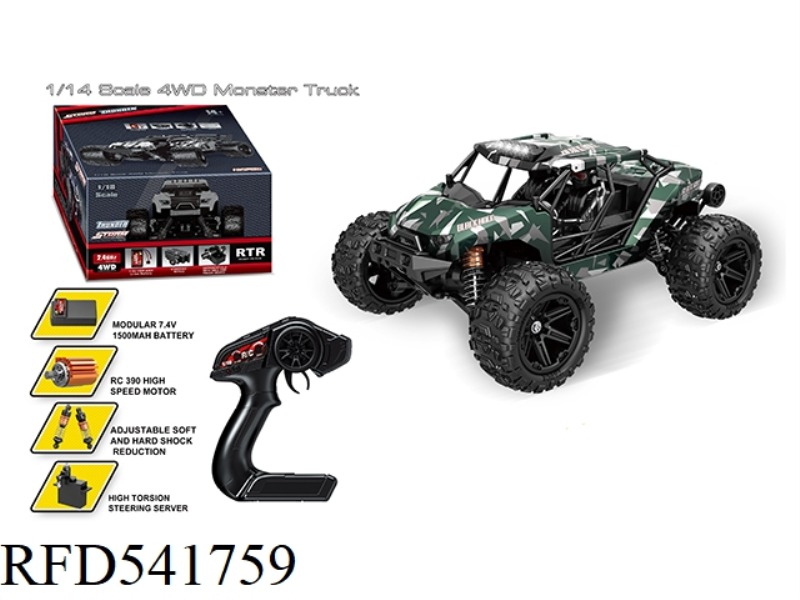 1:14 FULL SCALE HIGH SPEED DESERT TRUCK GREEN