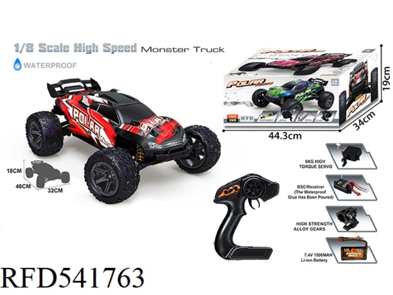 1:8 FULL SCALE HIGH SPEED BIGFOOT (TAIL) RED