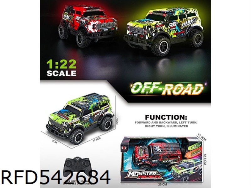 FOUR-TONE FORD PVC LUMINOUS OFF-ROAD REMOTE CONTROL CAR