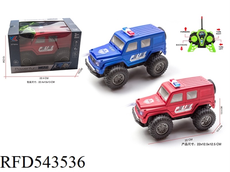 1:18 FOUR-CHANNEL BIG G REMOTE CONTROL POLICE CAR WITH FRONT LIGHT (NOT INCLUDED)