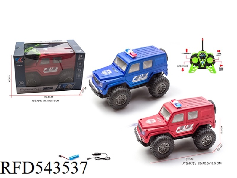 1:18 FOUR-CHANNEL BIG G REMOTE CONTROL POLICE CAR WITH FRONT LIGHT