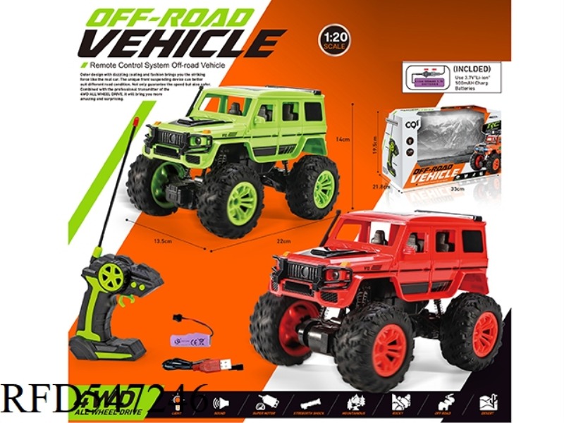 1:20 FOUR-WHEEL CLIMBING SIMULATION BIG G LIGHT REMOTE CONTROL CAR