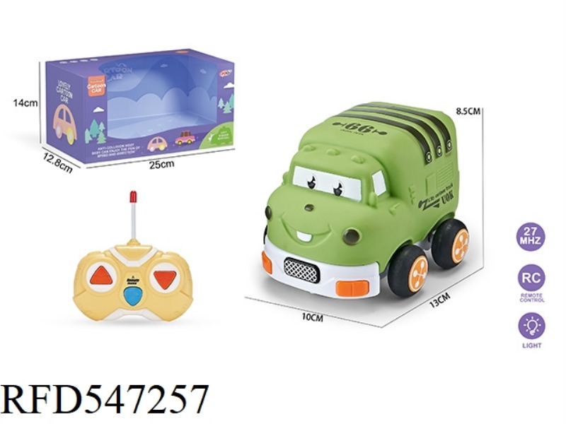 27MHZ TWO-CHANNEL REMOTE CONTROL VINYL SANITATION TRUCK (WITH LIGHTS)