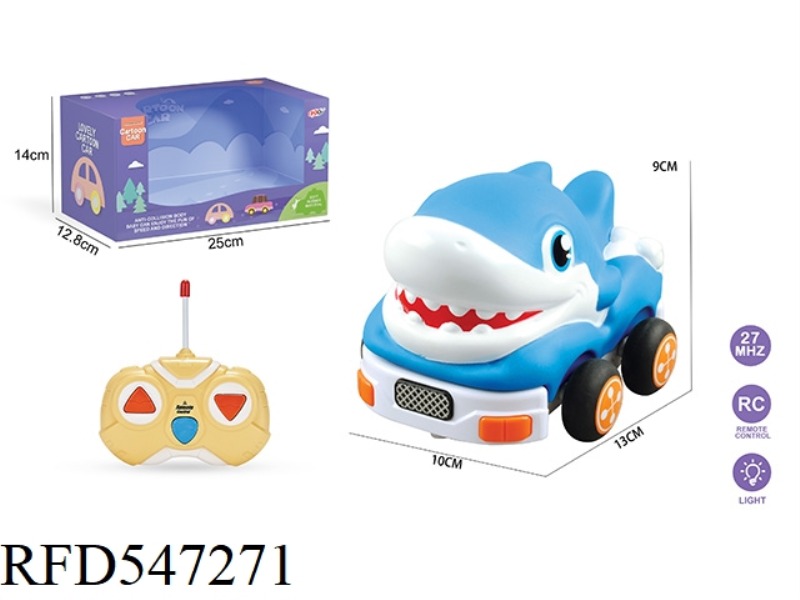 27MHZ TWO-CHANNEL REMOTE CONTROL VINYL SHARK (WITH LIGHTS)