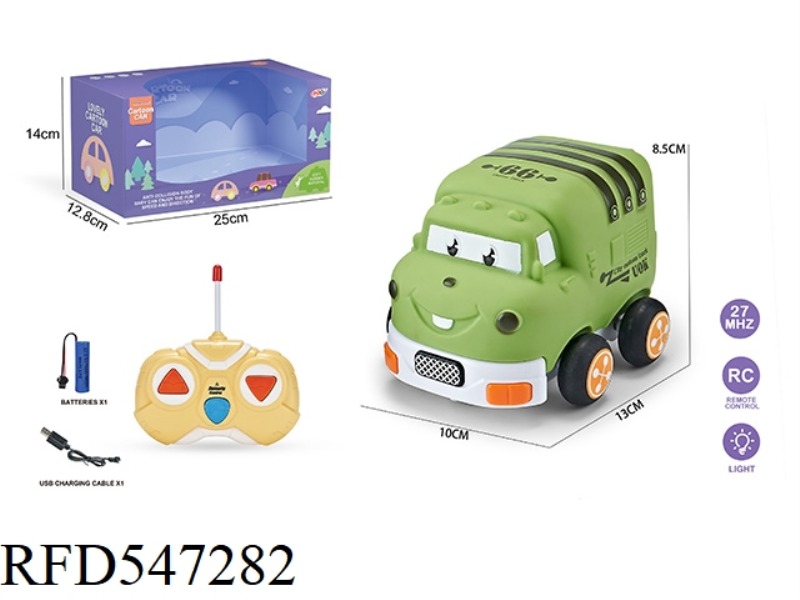 27MHZ TWO-WAY REMOTE CONTROL VINYL SANITATION TRUCK (WITH LIGHT) INCLUDES ELECTRICITY
