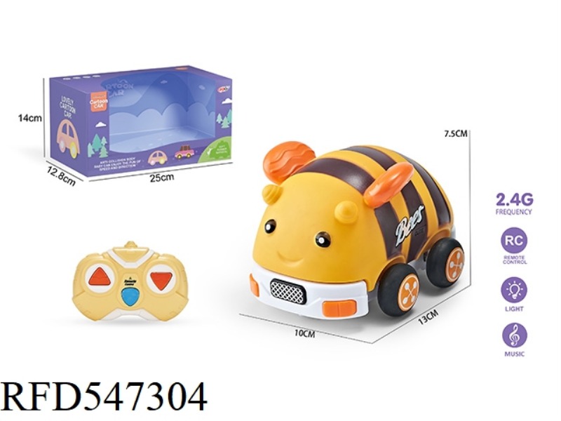 2.4G THREE-CHANNEL  REMOTE CONTROL VINYL BEE CAR (WITH LIGHTS AND MUSIC)
