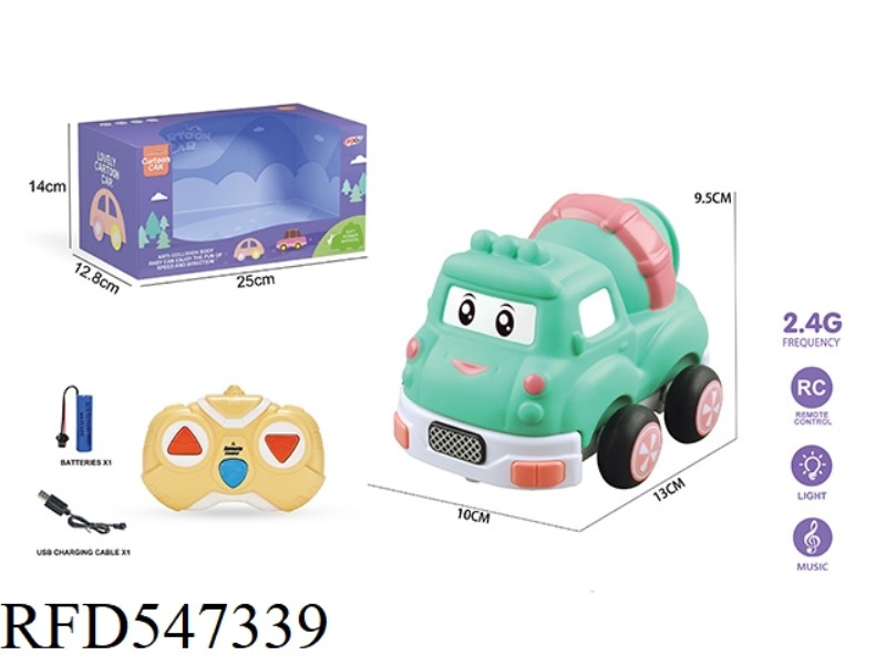 2.4G THREE-CHANNEL  REMOTE CONTROL VINYL MIXING TRUCK (WITH LIGHTS AND MUSIC) INCLUDES ELECTRICITY