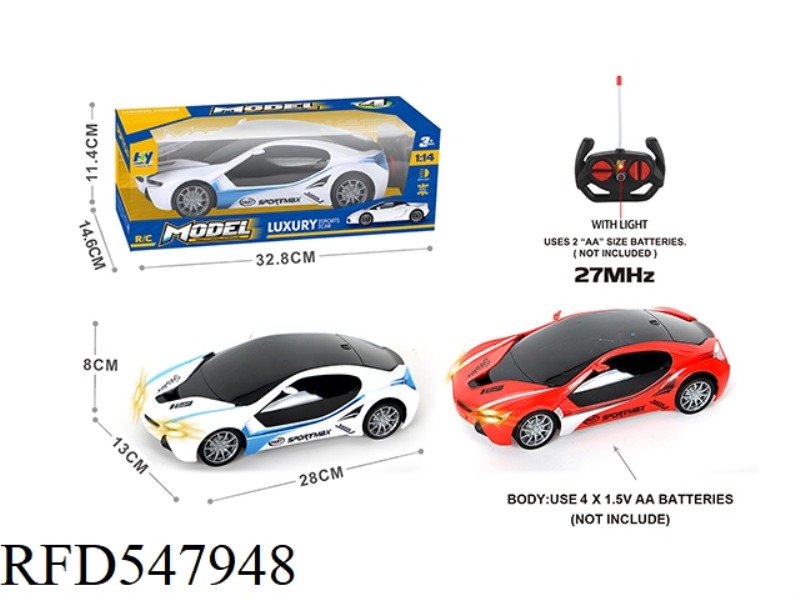 1:14 FOUR-PASS HEADLIGHTS BMW I8 REMOTE CONTROL CAR (NO ELECTRIC) RED, WHITE 2 COLOR MIXED
