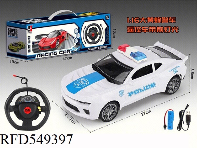 1:16 BUMBLEBEE POLICE FOUR-WAY REMOTE CONTROL CAR DOES NOT INCLUDE ELECTRICITY