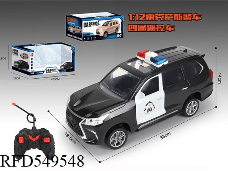1:12 LEXUS POLICE CAR FOUR-WAY 27-FREQUENCY REMOTE CONTROL CAR WITH ELECTRICITY