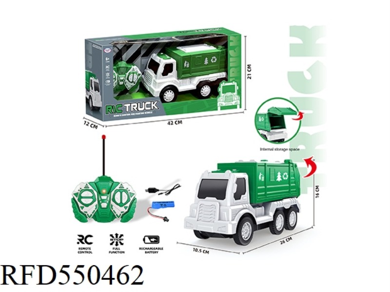 1:20 FOUR-CHANNEL REMOTE CONTROL SANITATION TRUCK