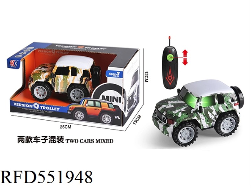 MINI VERSION OF TOYOTA FJ41 TWO-PASS CAMOUFLAGE REMOTE CONTROL CAR