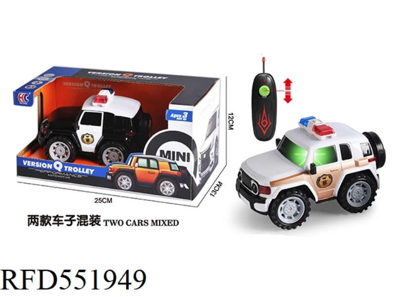 MINI VERSION OF TOYOTA FJ41 TWO-CHANNEL REMOTE CONTROL POLICE CAR