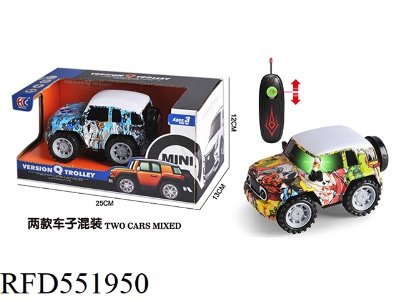 MINI VERSION OF TOYOTA FJ41 TWO-CHANNEL GRAFFITI REMOTE CONTROL CAR