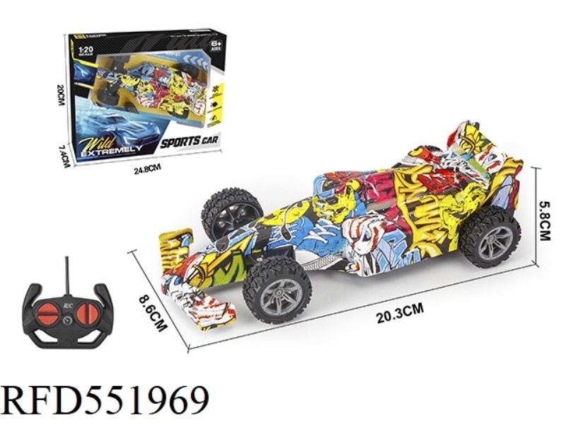 1:20 FOUR-WAY SIMULATION F1 REMOTE CONTROL CAR (GRAFFITI VERSION)