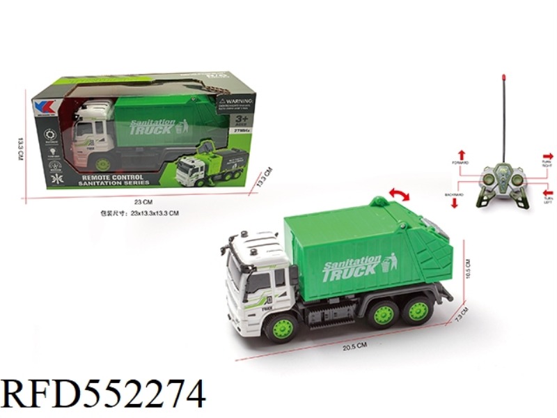 1:30 FOUR-CHANNEL SANITATION WASTE TRANSPORT REMOTE CONTROL VEHICLE (NOT INCLUDE)