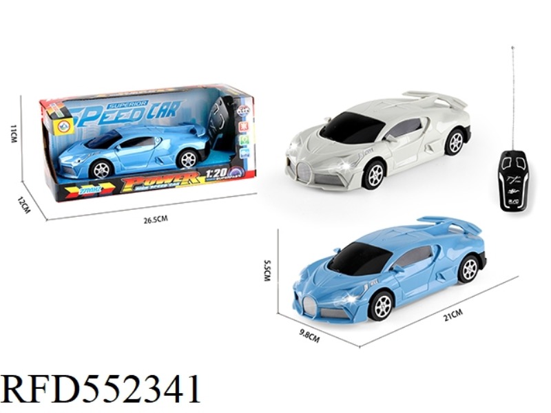 1:20 TWO-CHANNEL FASHION BUGATTI REMOTE CONTROL CAR+HEADLIGHTS