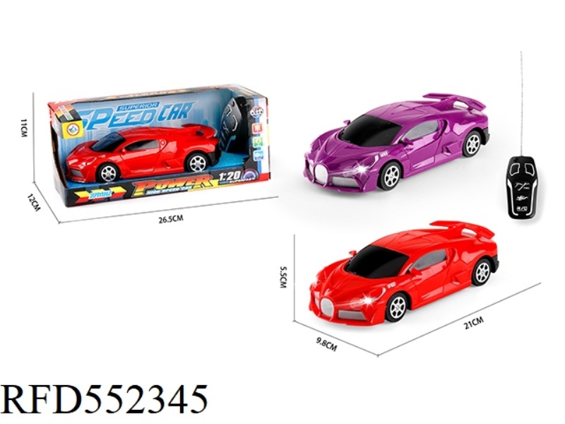 1:20 TWO-CHANNEL FASHION BUGATTI REMOTE CONTROL CAR+HEADLIGHTS