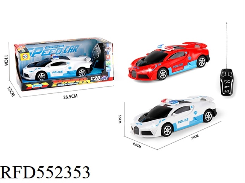 1:20 TWO-CHANNEL FASHION BUGATTI REMOTE CONTROL POLICE CAR+HEADLIGHTS