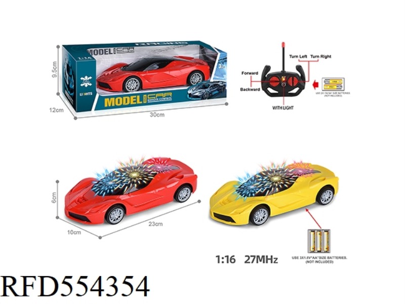 27MHZ 1:16 FOUR-CHANNEL  BAND 3D LIGHT FERRARI REMOTE CONTROL CAR  (NOT INCLUDE)