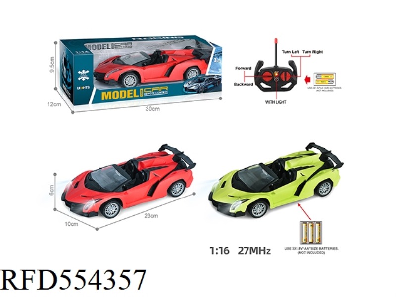 27MHZ 1:16 FOUR-CHANNEL  HEADLIGHTS CONVERTIBLE LAMBORGHINI REMOTE CONTROL CAR  (NOT INCLUDE)