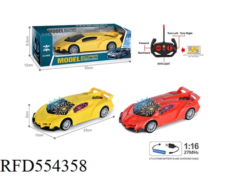 27MHZ 1:16 FOUR-CHANNEL  BAND 3D LIGHTING LAMBORGHINI REMOTE CONTROL CAR  (INCLUDE)