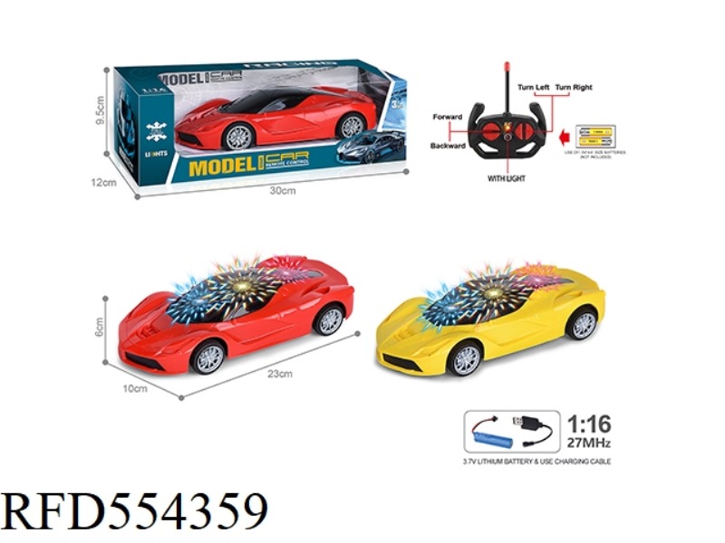 27MHZ 1:16 FOUR-CHANNEL  BAND 3D LIGHT FERRARI REMOTE CONTROL CAR (INCLUDE)