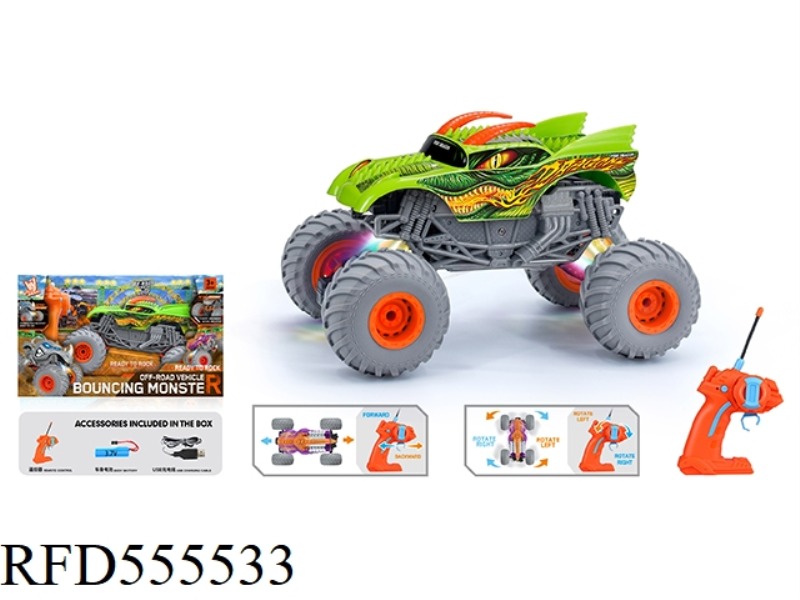 1:16 WIND FIRE WHEEL DRAGON CLIMBING REMOTE CONTROL VEHICLE 27HZ