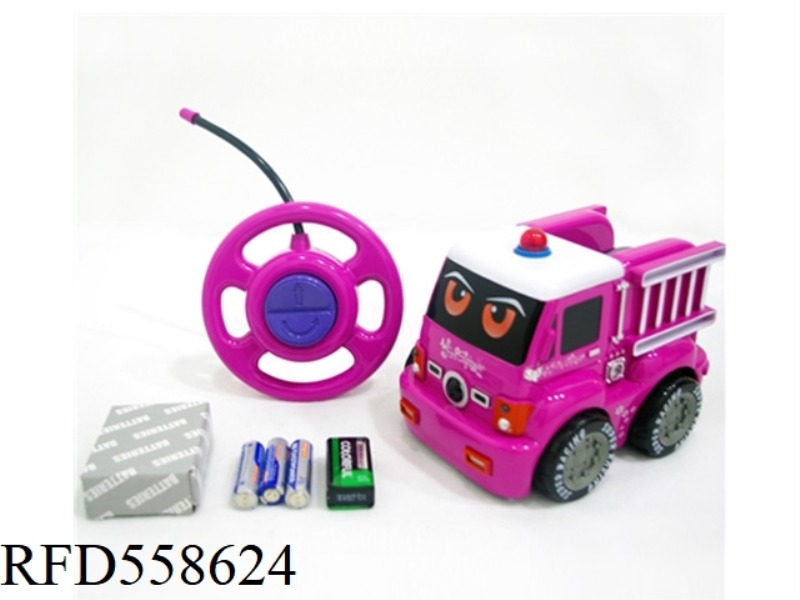 TWO REMOTE CONTROL ULU CARTOON BABYRENE FIRE RESCUE POLICE CAR