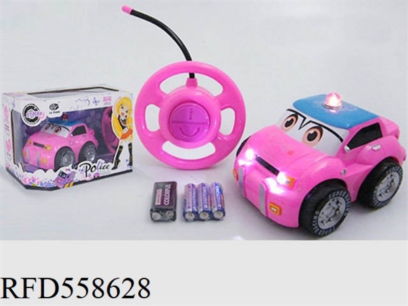 TWO REMOTE CONTROL ULU CARTOON BABYRENE POLICE CARS
