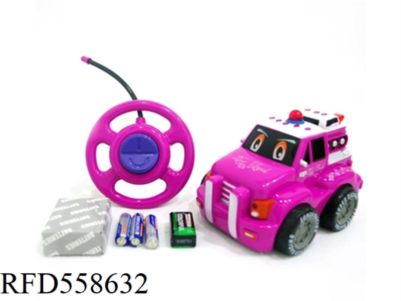 TWO REMOTE CONTROL ULU CARTOON BABYENE PROJECT POLICE CARS