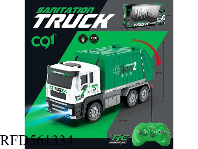 1:20 Four-way light sanitation garbage carrier