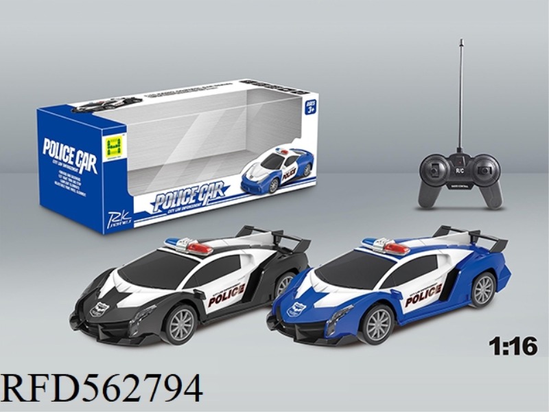 1:16 POLICE CAR LIGHT FOUR WAY REMOTE CONTROL CAR