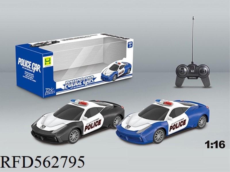 1:16 POLICE CAR LIGHT FOUR WAY REMOTE CONTROL CAR