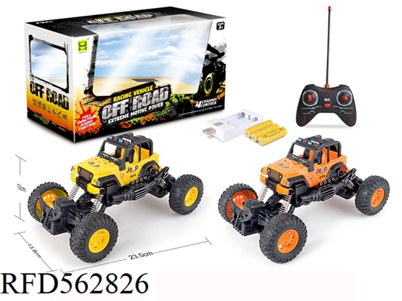 WRANGLER BIGFOOT FOUR-WAY LIGHT REMOTE CONTROL CAR