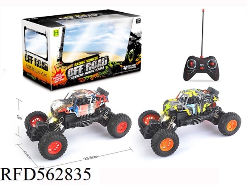 WATERMARK SKELETON BIGFOOT FOUR-WAY LIGHT REMOTE CONTROL CAR